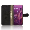 Motorola Edge 60 Pro Magnetic Flip Leather Case - Black Skin Feel - 4