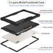 Samsung Galaxy Tab S9+ Shockproof Silicone Hybrid Case with Holder - Black - 3
