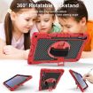Samsung Galaxy Tab S9+ 360 Rotation Silicone Case Red/Black - 5