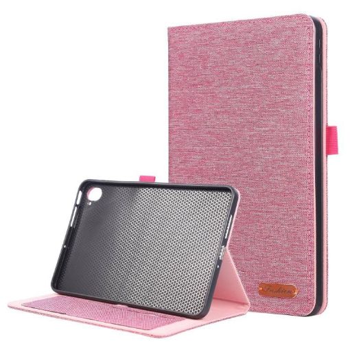 Xiaomi Redmi K Pad Rose Red Fabric Texture Flip Leather Tablet Case - 1
