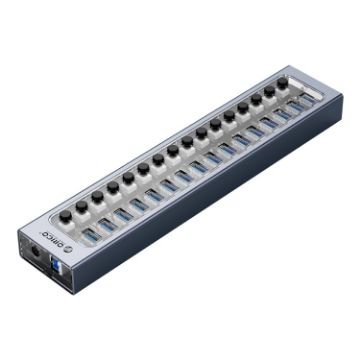 ORICO 16-Port USB 3.0 HUB with Switches & LED Indicator (EU Plug) - 1
