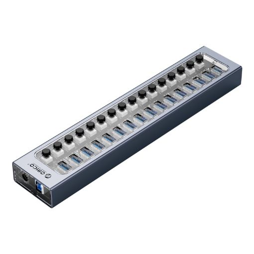 ORICO 16-Port USB 3.0 HUB with Switches & LED Indicator (UK Plug) - 1