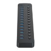 ORICO CT2U3-13AB 13-Port USB 3.0 HUB with Switches, US Plug, Black - 2