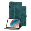 Samsung Galaxy Tab 9 Tiger Pattern Flip Leather Case - Dark Green - 1