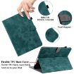 Samsung Galaxy Tab 9 Tiger Pattern Flip Leather Case - Dark Green - 6
