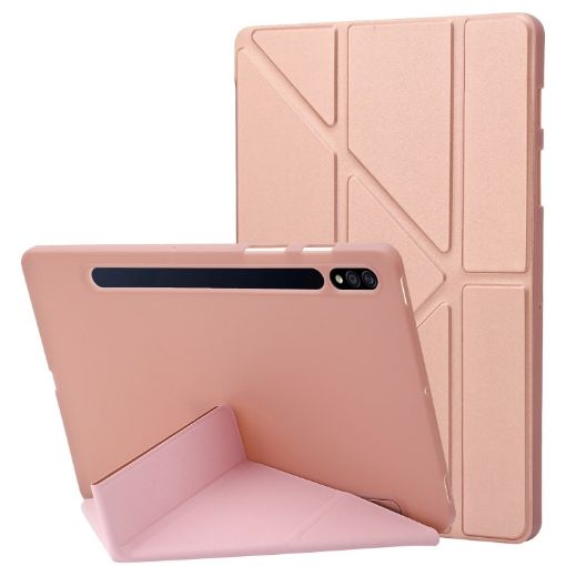Samsung Galaxy Tab S10+/S9+ Rose Gold Silicone Leather Case - 1