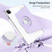 iPad Pro 13 2024 Case - 360 Rotating Clear Acrylic Leather (Purple) - 4