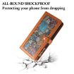 Moto G86 5G ESEBLE Star Lanyard Zipper Wallet RFID Leather Case Brown - 4