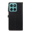 Moto G86 5G ESEBLE Star Lanyard Zipper Wallet RFID Leather Case Black - 3