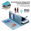 Moto G56 5G ESEBLE Star Series Blue RFID Leather Wallet Case - 7