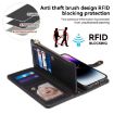 Motorola Edge 60 ESEBLE Star Series Lanyard Wallet RFID Leather Case Black - 7