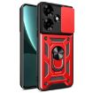 Infinix Hot 30 Red Phone Case with Sliding Camera Cover TPU+PC Design - 1