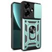 Infinix Hot 30 Green Phone Case with Sliding Camera Cover TPU+PC - 1