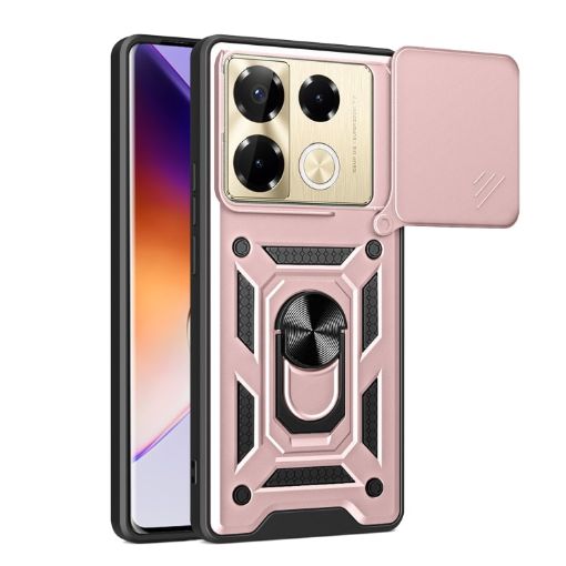 Infinix Note 40 Pro/Pro+ 5G Rose Gold Sliding Camera Cover Case TPU+PC - 1