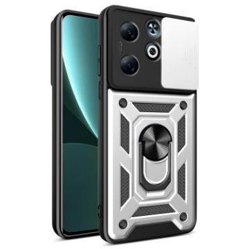 Infinix Smart 8 Plus/8 Pro Silver TPU+PC Case with Sliding Camera Cover - 1