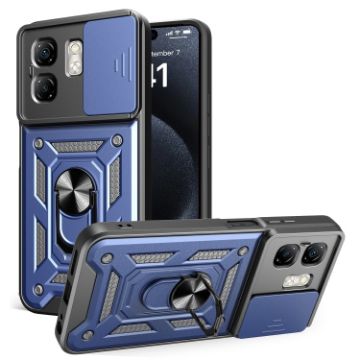 Infinix Smart 9/Hot 50i Blue TPU+PC Phone Case with Sliding Camera Cover - 1