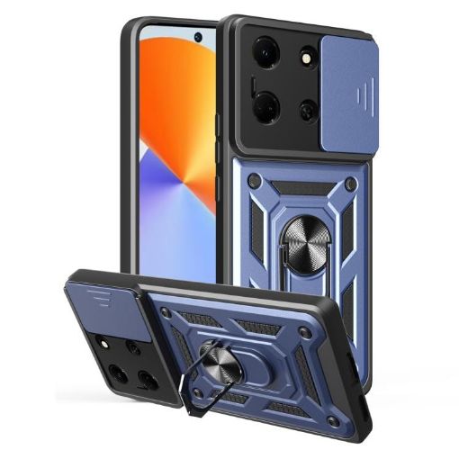 Infinix Note 30 5G Blue Phone Case with Sliding Camera Cover TPU+PC - 1