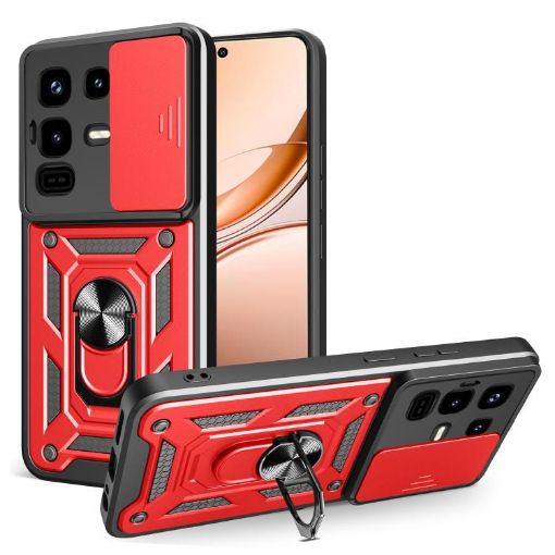 Infinix Note 50 Pro 4G Case Red - Sliding Camera Cover TPU+PC Design - 1