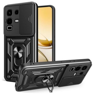 Infinix Note 50s Black TPU+PC Case with Sliding Camera Cover Design - 1
