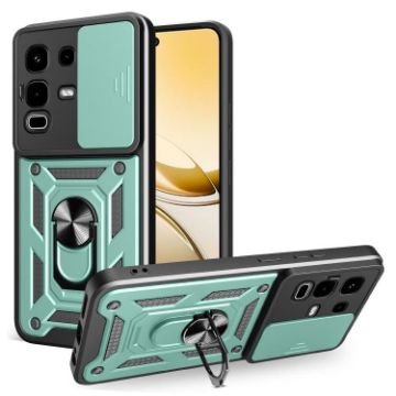 Infinix Note 50s Green Phone Case with Sliding Camera Cover TPU+PC - 1