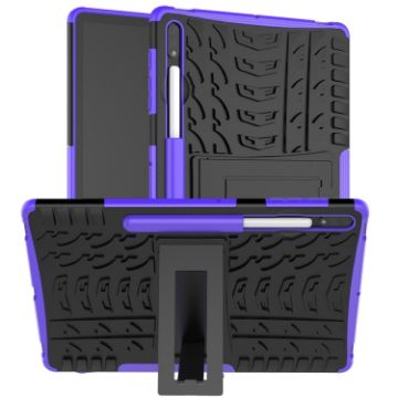 Samsung Galaxy Tab S9+ Tire Texture TPU + PC Case - Purple - 1
