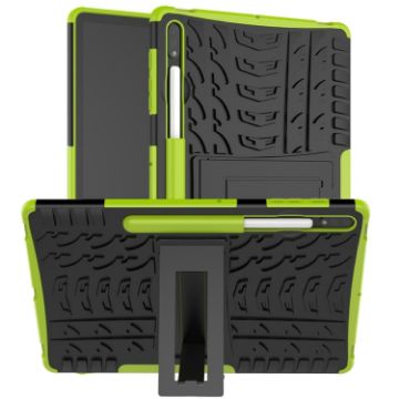 Samsung Galaxy Tab S9+ Green Tire Texture TPU + PC Tablet Case - 1