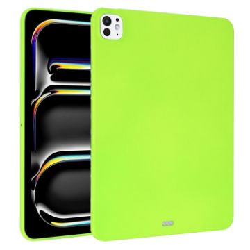 iPad Pro 13 2024 Fluorescent Green TPU Case - Oil Spray Skin-friendly - 1
