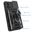 OPPO A38 4G Red Phone Case with Sliding Camera Cover TPU Hybrid PC - 3