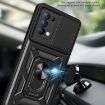 OPPO Reno5 4G/5G Silver TPU Hybrid PC Case with Sliding Camera Cover - 4