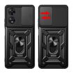 OPPO A58 4G Global Phone Case - Sliding Camera Cover, Silver TPU Hybrid - 3