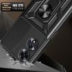 OPPO A60 4G Phone Case with Sliding Camera Cover - Silver TPU Hybrid PC - 5