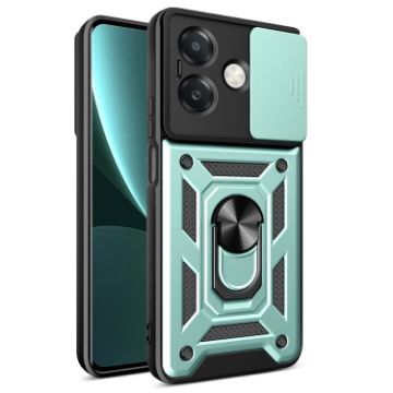 OPPO A3x 5G/4G Mint Green Sliding Camera Cover TPU Hybrid Case - 1