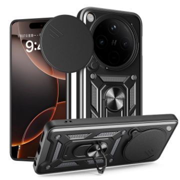 OPPO Find X8 Pro Black TPU Hybrid PC Case with Sliding Camera Cover - 1