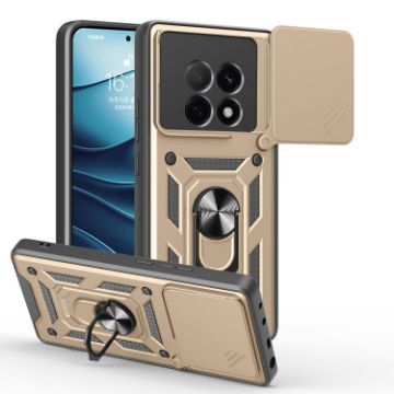 OPPO F29 Pro 5G Phone Case Gold - Sliding Camera Cover TPU Hybrid PC - 1