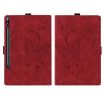 Samsung Galaxy Tab S9 FE Red Love Butterfly Embossed Leather Case - 2
