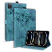 iPad Pro 13 2024 Green Cartoon Sakura Cat Leather Tablet Case - 1