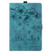 iPad Pro 13 2024 Green Cartoon Sakura Cat Leather Tablet Case - 2