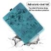Samsung Galaxy Tab S9+/S8+/S7+ Green Sakura Cat Leather Case - 6