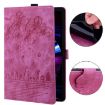 Samsung Galaxy Tab A8 X200 Sakura Cat Leather Case Rose Red - 4