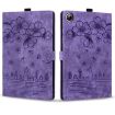 Samsung Galaxy Tab A8 X200 Purple Cartoon Sakura Cat Leather Case - 2