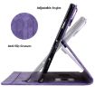 Samsung Galaxy Tab A8 X200 Purple Cartoon Sakura Cat Leather Case - 5