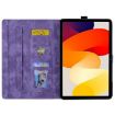 Xiaomi Redmi K Pad Purple Cartoon Sakura Cat Leather Tablet Case - 3