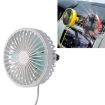 Portable Car Air Outlet Cooling Fan with LED Light - F829 (White) - 1
