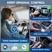 USB + USB-C Wired to Wireless Carplay/Android Auto Adapter - White - 4