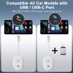 USB + USB-C Wired to Wireless Carplay/Android Auto Adapter - White - 8
