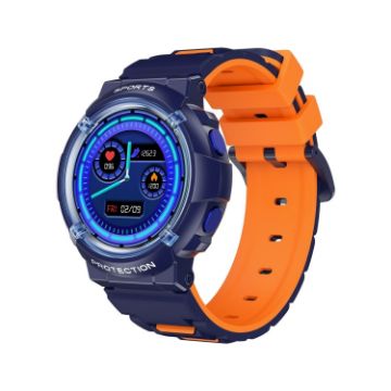HT19 1.2" Round Screen IP68 Kids Smart Watch, Sleep Monitoring - Blue - 1