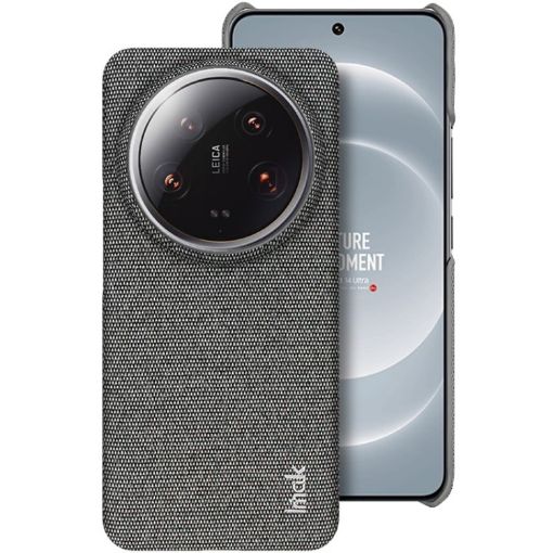 Xiaomi 14 Ultra 5G imak Ruiyi Cloth Texture PU + PC Case Dark Grey - 1