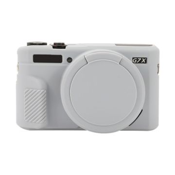 Canon PowerShot G7 X Mark II/G7X2 Grey Silicone Case with Lens Cover - 1