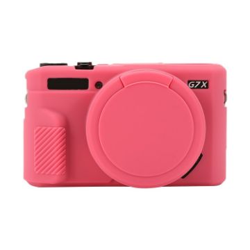 Canon PowerShot G7 X Mark II Silicone Case with Lens Cover - Peach Red - 1