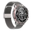 AK56 IP67 BT5.1 Smart Watch 1.43" Voice Call Health Monitor Silver Strap - 3